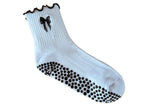 Pilates Socken Schleife braun
