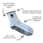 Pilates Socken Schleife braun